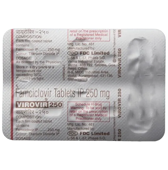 virovir 250mg tablet 6's